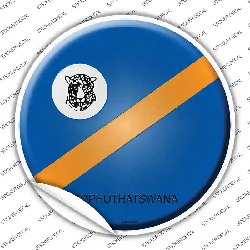 Bophuthatswana Country Novelty Circle Sticker Decal
