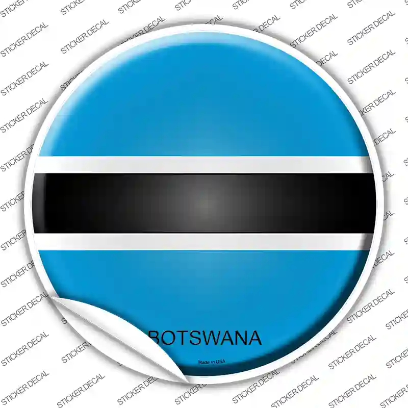 Botswana Country Novelty Circle Sticker Decal