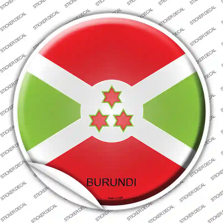 Burundi Country Novelty Circle Sticker Decal