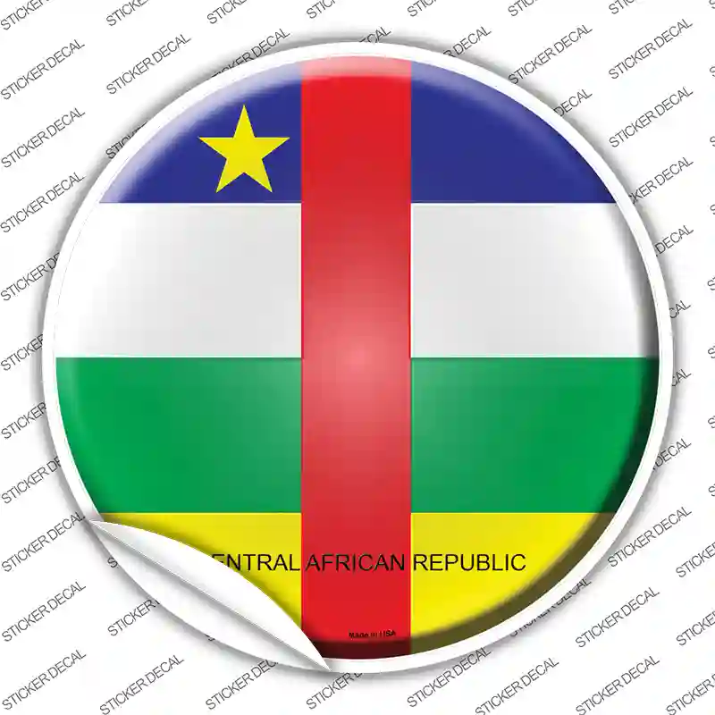 Central African Republic Country Novelty Circle Sticker Decal