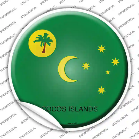 Cocos Islands Country Novelty Circle Sticker Decal