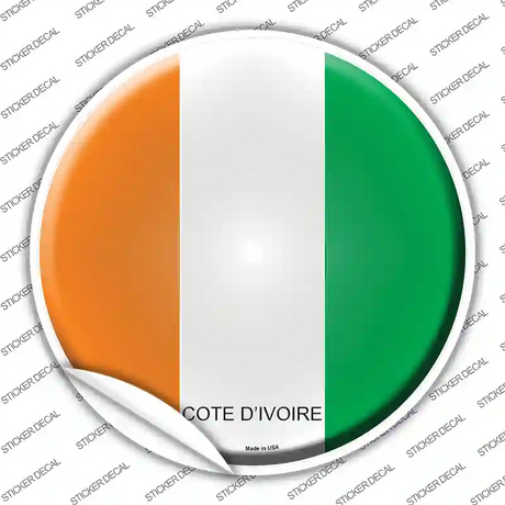Cote Divoire Country Novelty Circle Sticker Decal