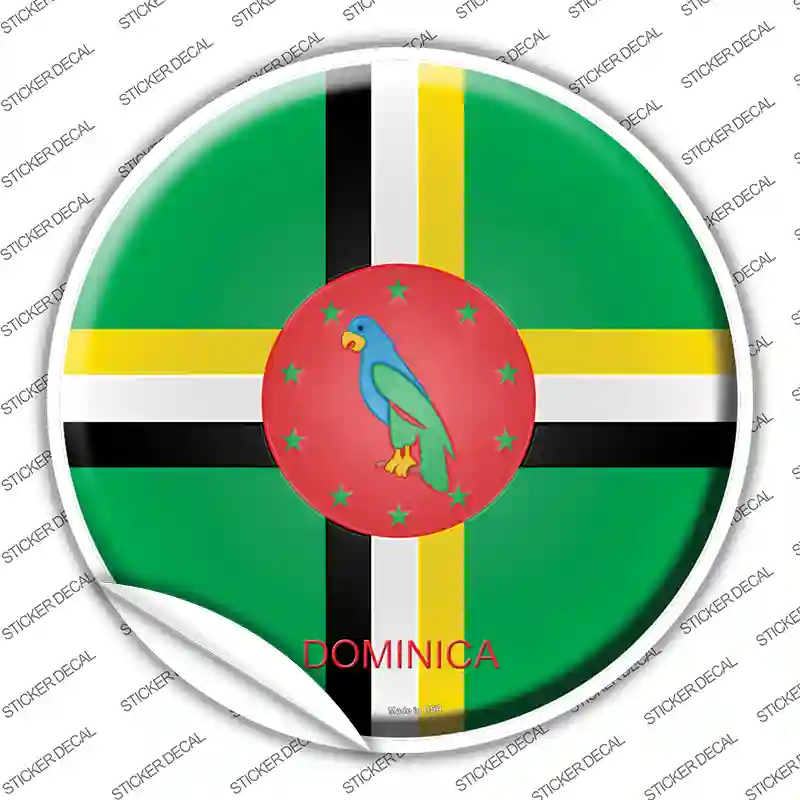 Dominica Country Novelty Circle Sticker Decal
