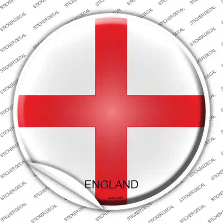 England Country Novelty Circle Sticker Decal