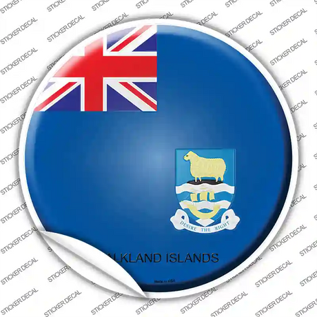 Falkland Islands Country Novelty Circle Sticker Decal