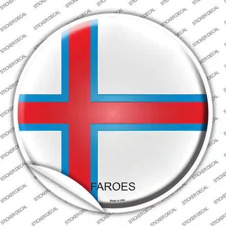 Faroes Country Novelty Circle Sticker Decal