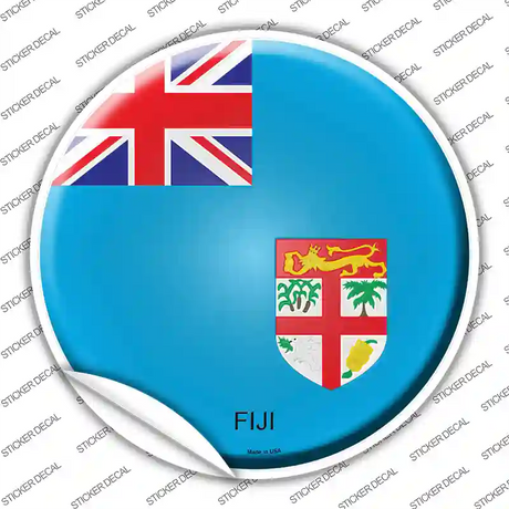 Fiji Country Novelty Circle Sticker Decal