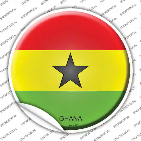 Ghana Country Novelty Circle Sticker Decal