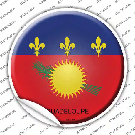 Guadeloupe Country Novelty Circle Sticker Decal