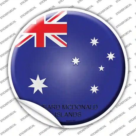 Heard McDonald Islands Country Novelty Circle Sticker Decal