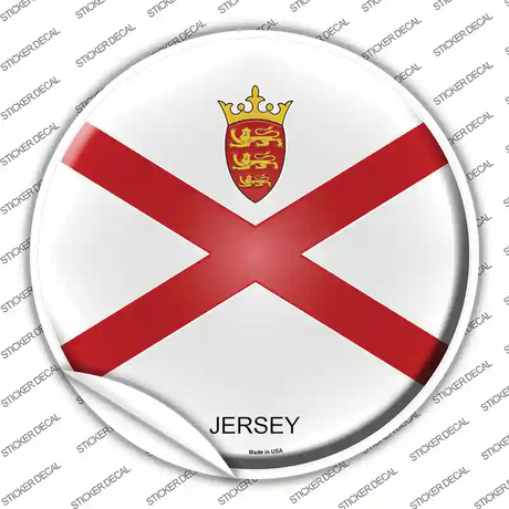 Jersey Country Novelty Circle Sticker Decal