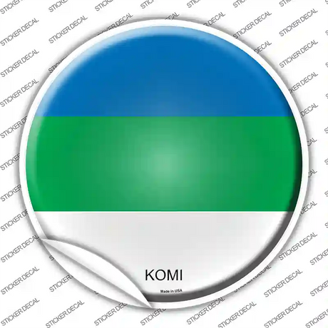 Komi Country Novelty Circle Sticker Decal