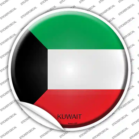 Kuwait Country Novelty Circle Sticker Decal