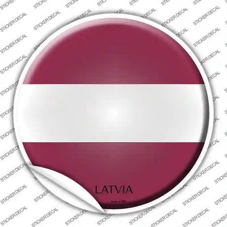 Latvia Country Novelty Circle Sticker Decal