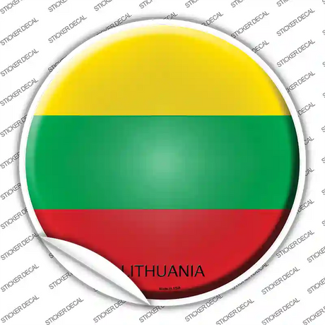 Lithuania Country Novelty Circle Sticker Decal