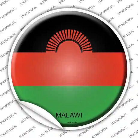Malawi Country Novelty Circle Sticker Decal
