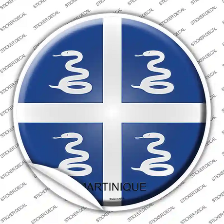 Martinique Country Novelty Circle Sticker Decal