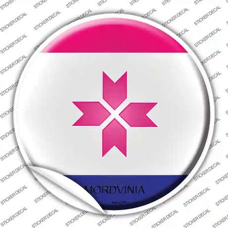Mordvinia Country Novelty Circle Sticker Decal