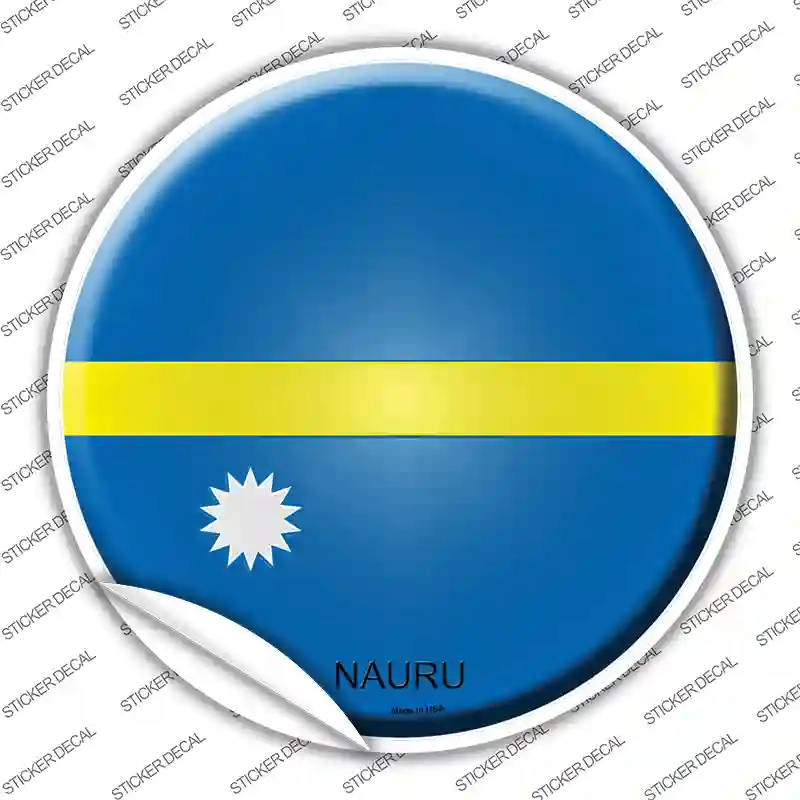 Nauru Country Novelty Circle Sticker Decal