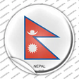 Nepal Country Novelty Circle Sticker Decal