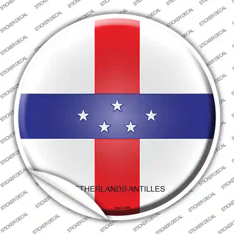 Netherlands Artilles Country Novelty Circle Sticker Decal
