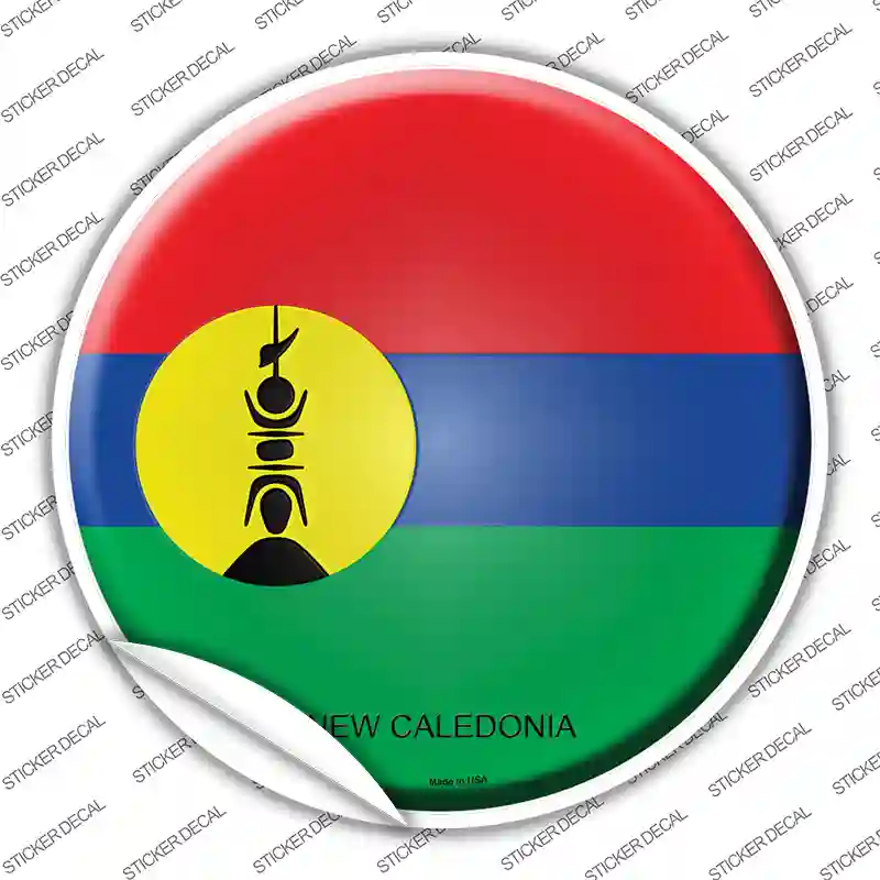 New Caledonia Country Novelty Circle Sticker Decal