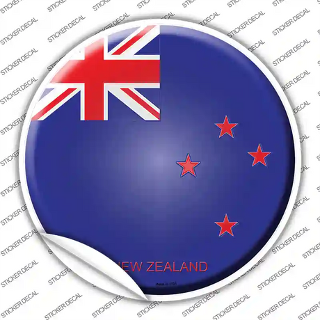 New Zealand Country Novelty Circle Sticker Decal