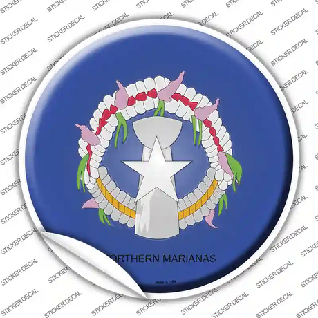 Northern Marianas Country Novelty Circle Sticker Decal