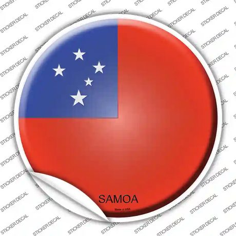 Samoa Country Novelty Circle Sticker Decal