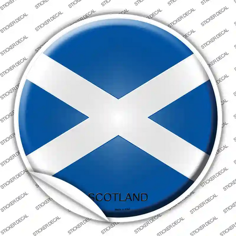 Scotland Country Novelty Circle Sticker Decal