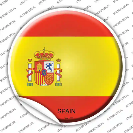 Spain Country Novelty Circle Sticker Decal