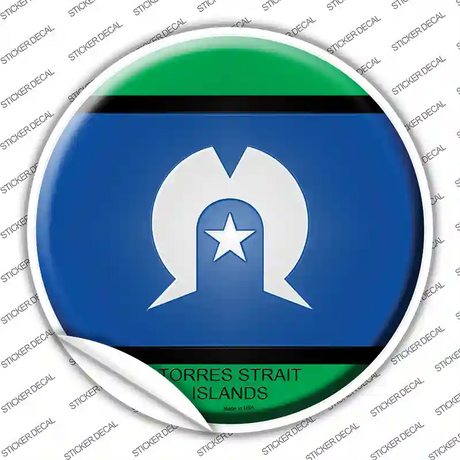 Torres Strait Islands Novelty Circle Sticker Decal