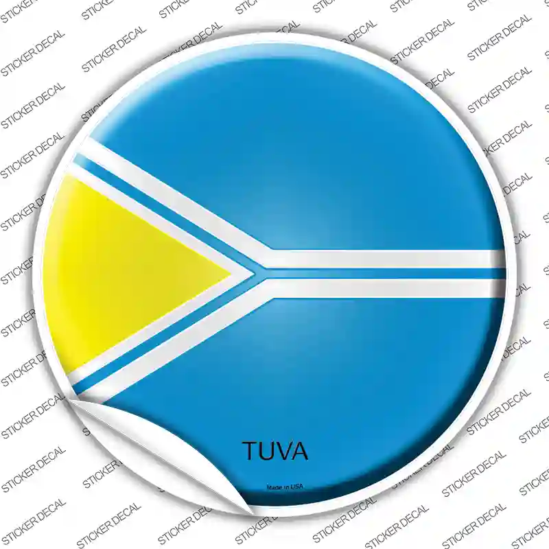 Tuva Country Novelty Circle Sticker Decal