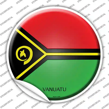 Vanuatu Country Novelty Circle Sticker Decal
