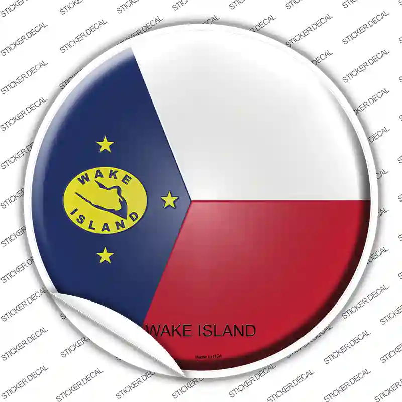 Wake Island Novelty Circle Sticker Decal
