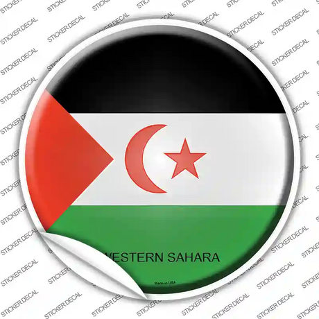 Western Sahara Country Novelty Circle Sticker Decal