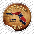Southern Pride Florida Novelty Circle Sticker Decal