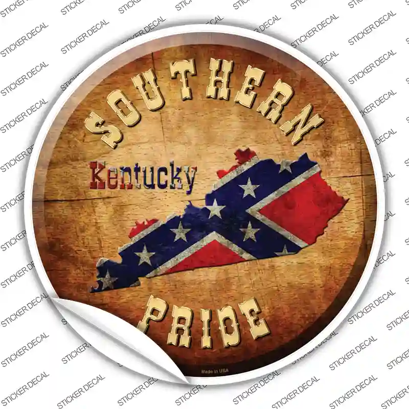 Southern Pride Kentucky Novelty Circle Sticker Decal