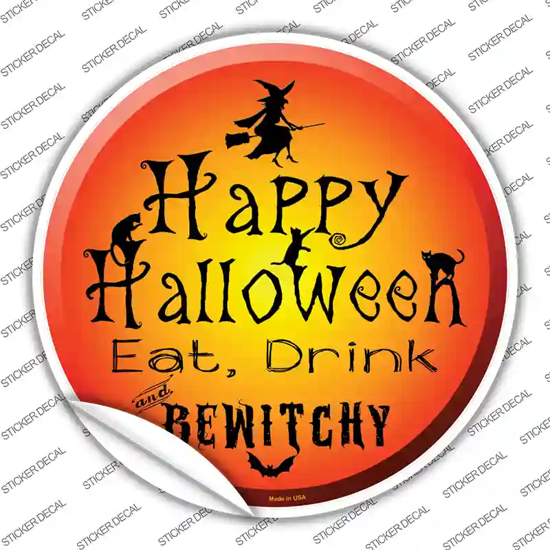Happy Halloween Novelty Circle Sticker Decal