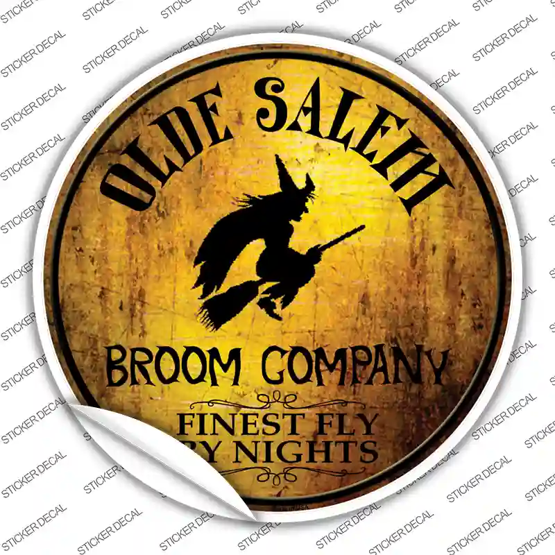Salem Broom Company Novelty Circle Sticker Decal