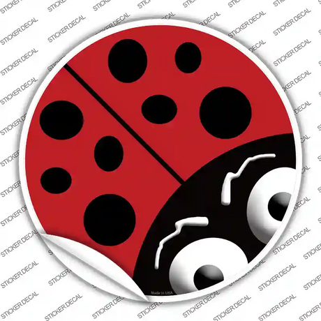 Lady Bug Novelty Circle Sticker Decal
