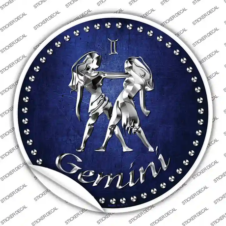 Gemini Novelty Circle Sticker Decal