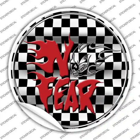 No Fear Novelty Circle Sticker Decal
