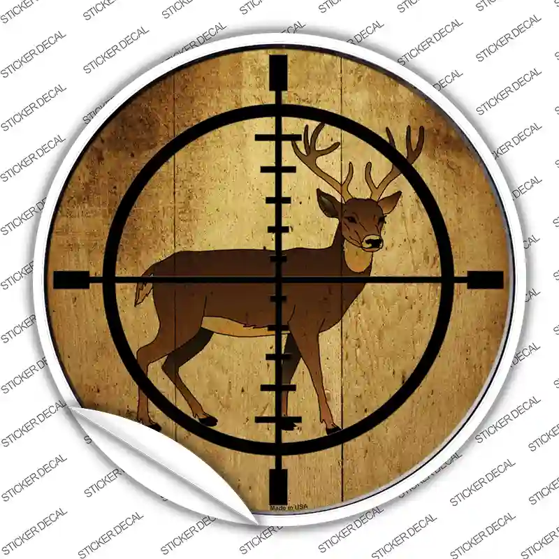 Deer Hunter Novelty Circle Sticker Decal