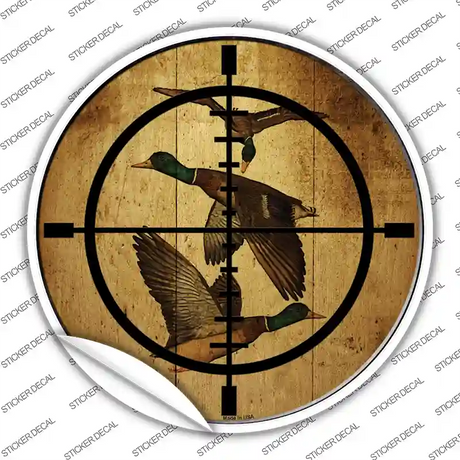 Duck Hunter Novelty Circle Sticker Decal