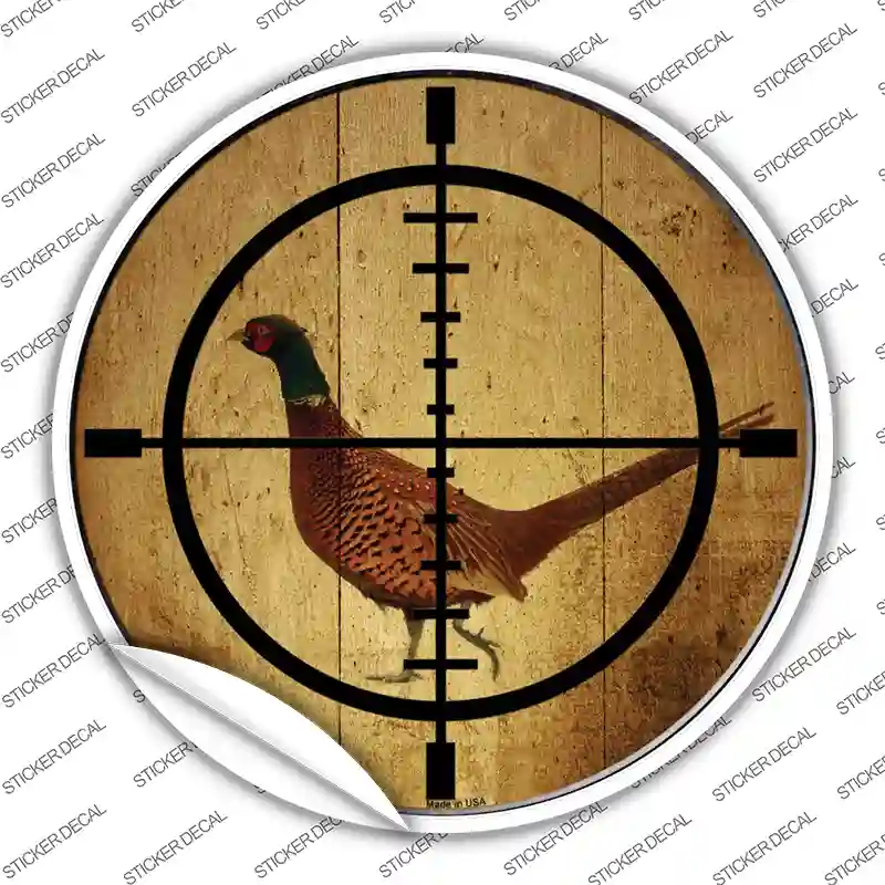 Pheasant Hunter Novelty Circle Sticker Decal