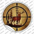 Elk Hunter Novelty Circle Sticker Decal