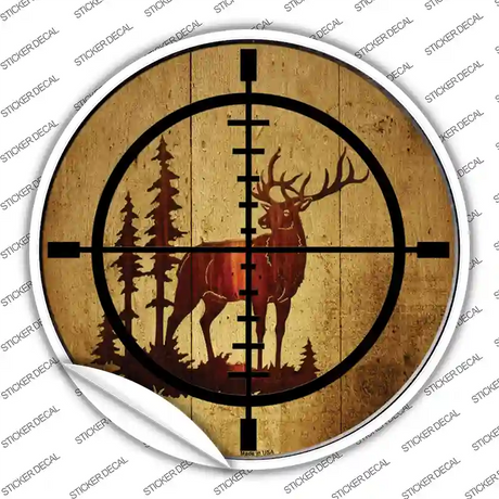 Elk Hunter Novelty Circle Sticker Decal