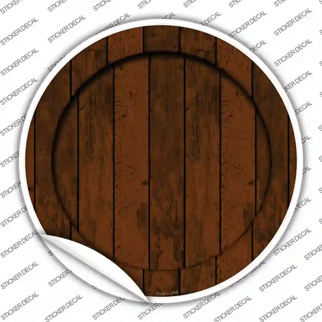 Wooden Background Novelty Circle Sticker Decal