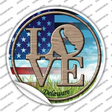 Love Delaware Novelty Circle Sticker Decal